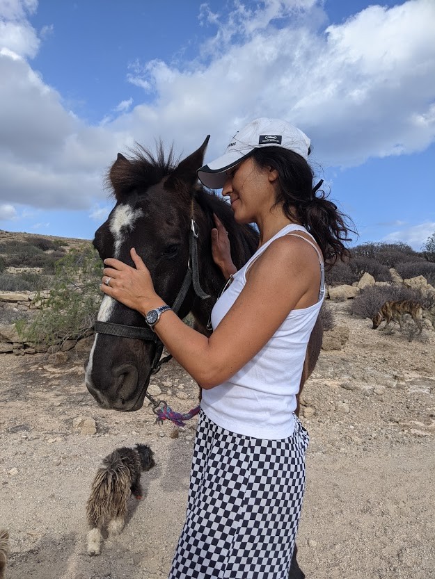 Julia helping with animals